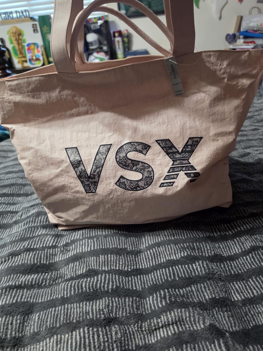Victoria's Secret Light Pink VSX Canvas Tote